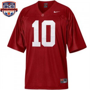 A.J. McCarron Alabama Crimson Tide #10 BCS Bowl Patch - Crimson Red Football Jersey