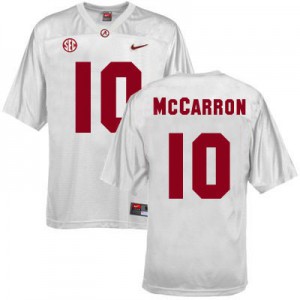 A.J. McCarron Alabama Crimson Tide #10 Youth - White Football Jersey
