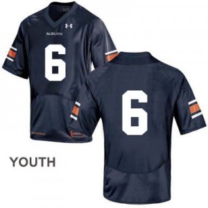Auburn Tigers #6 College - Youth - Blue Football Jersey