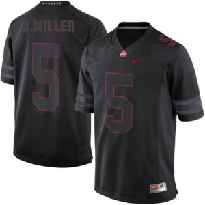 Braxton Miller Ohio State Buckeyes #5 Lights Out Youth - Black Football Jersey