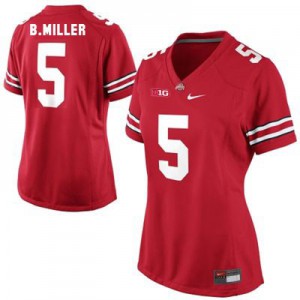 Braxton Miller Ohio State #5 Women - Scarlet Red Football Jersey