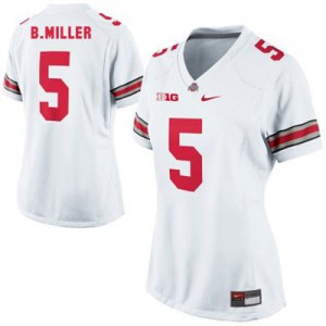 Braxton Miller Ohio State #5 Women - White Football Jersey
