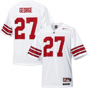Eddie George Ohio State Buckeyes #27 - White Football Jersey