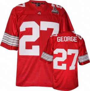 Eddie George Ohio State Buckeyes #27 Youth - Scarlet Red Football Jersey