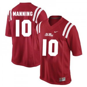 Eli Manning Ole Miss Rebels #10 - Red Football Jersey