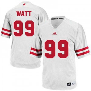J.J. Watt UW Badger #99 - White Football Jersey