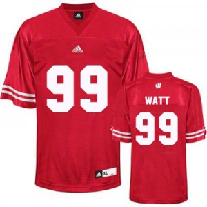 J.J. Watt UW Badger #99 Youth - Red Football Jersey