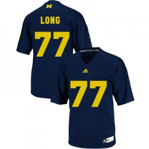 Jake Long UMich Wolverines #77 - Navy Blue Football Jersey