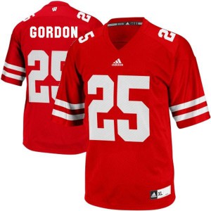 Melvin Gordon UW Badger #25 Youth - Red Football Jersey
