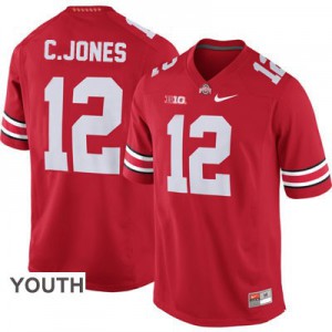 Cardale Jones Ohio State Buckeyes #12 - Scarlet - Youth Football Jersey