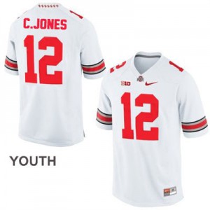 Cardale Jones Ohio State Buckeyes #12 - White - Youth Football Jersey