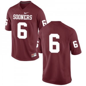 Oklahoma Sooners #6 Baker Mayfield Red (No Name) Football Jersey