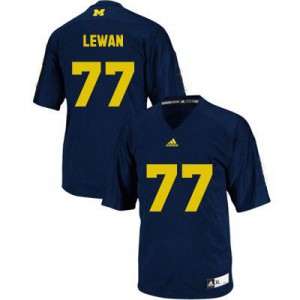 Taylor Lewan UMich Wolverines #77 - Navy Blue Football Jersey