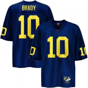 Tom Brady UMich Wolverines #10 Youth - Navy Blue Football Jersey