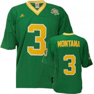 Joe Montana Notre Dame Fighting Irish #3 - Green Football Jersey