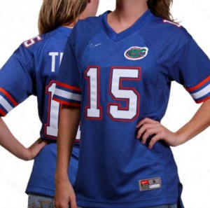 Tim Tebow Florida Gators #15 Women - Blue Football Jersey